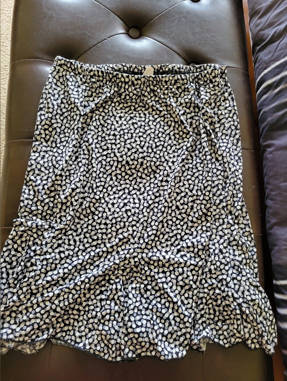 Black and White Polka Dot Skirt